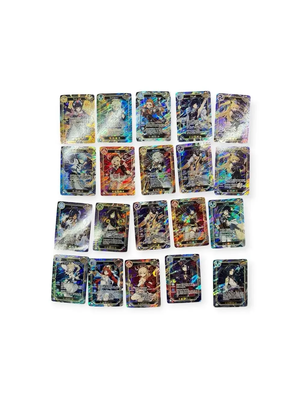 (RA) 63x Genshin Impact Holographic Cards Lot Anime Trading Cards Foil Bundle